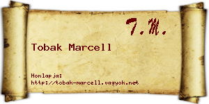 Tobak Marcell névjegykártya